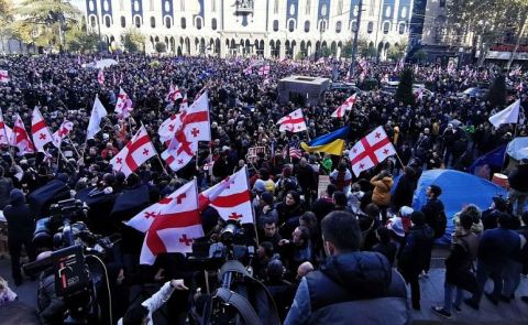 Two opposition protests held in Georgia