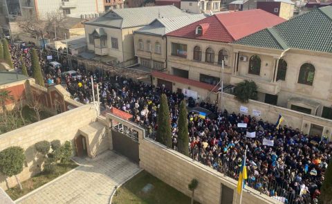 Meeting in support of Ukraine in Baku